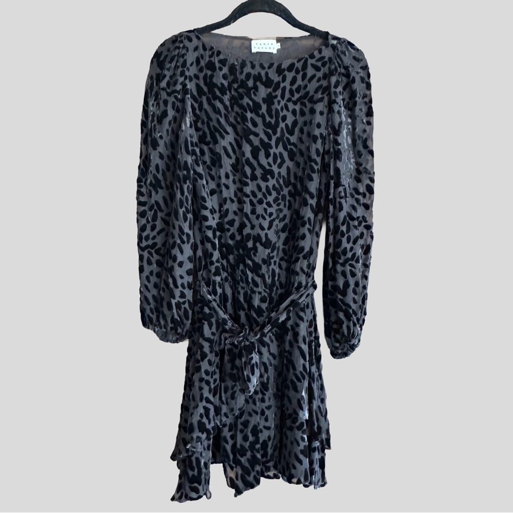 Tanya Taylor Sarina Velvet Burnout Silk Blend Dress Size 0